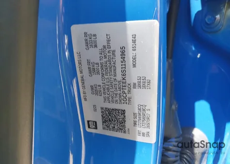 2025 Chevrolet Colorado 4Wd Trail Boss from USA, damaged, VIN 1GCPTEEK6S1154965